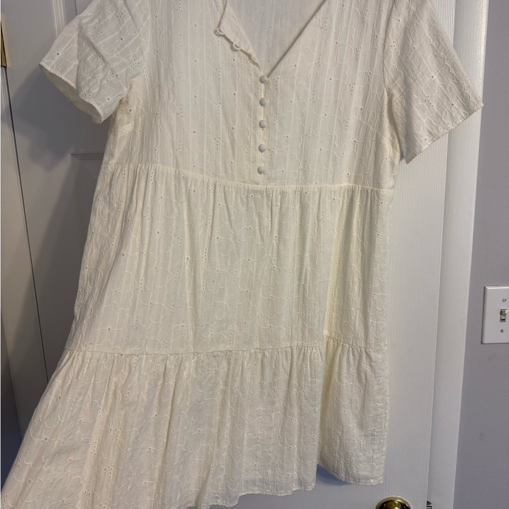 Madewell White Eyelet Dress